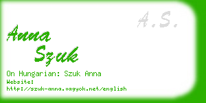 anna szuk business card